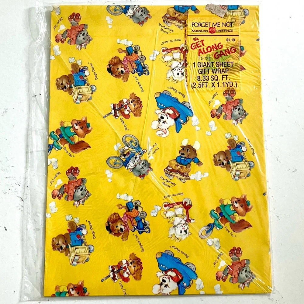 Vintage 80’s Get Along Gang wrapping paper
